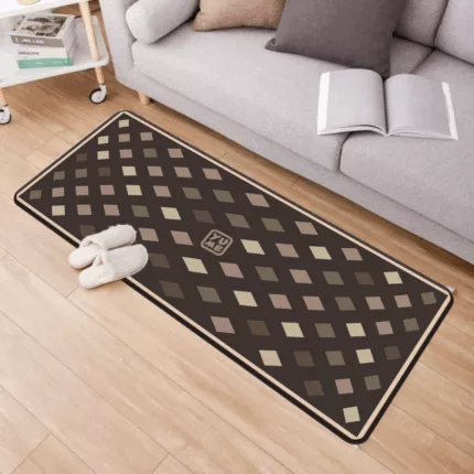 YUME Karpet Lantai / Keset Anti Selip ukuran 50x120 Motif Vintage Diamond