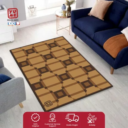 YUME Karpet Lantai / Keset Anti Selip ukuran 100x150 Motif Lantern