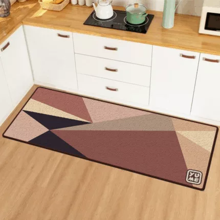 YUME Karpet Lantai / Keset Anti Selip ukuran 50x140 Motif Geometric