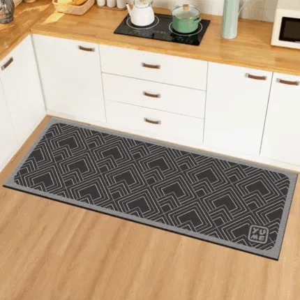 YUME Karpet Lantai / Keset Anti Selip ukuran 50x140 Motif Squares