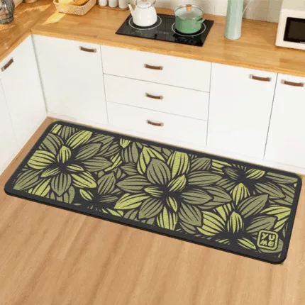 YUME Karpet Lantai / Keset Anti Selip ukuran 50x140 Motif Hosta Green