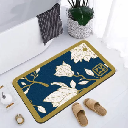 YUME Karpet Lantai / Keset Anti Selip ukuran 40x60 Motif Moonstone Peony